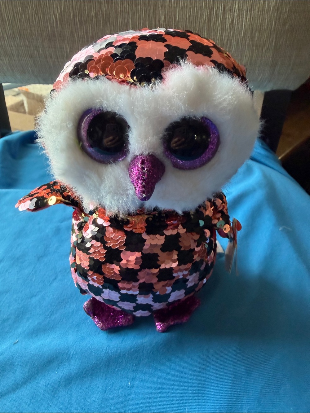 TY Flippables 6" Checks The Owl